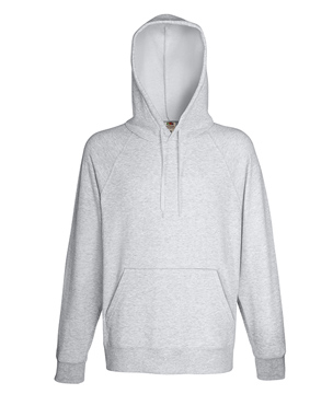 FELPA CAPPUCCIO LEGGERA DONNA ( FRUIT OF THE LOOM ) grigio melange